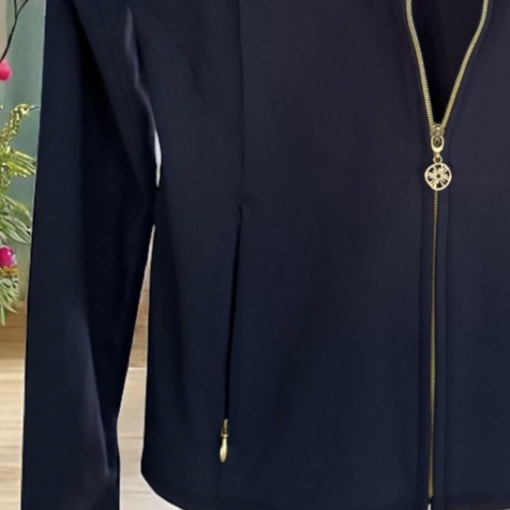 Lilly Pulitzer UPF 50+ Luxletic Tennison Full-Zip Jacket; True Navy - Picture 7 of 11